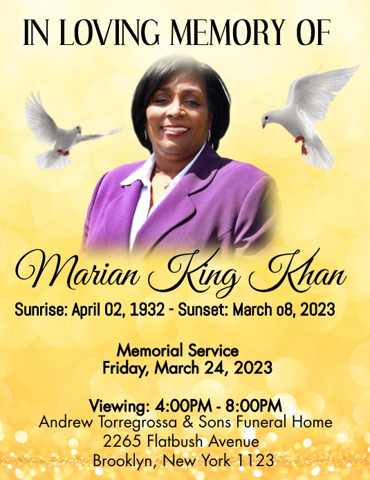 Funeral Announcement flyer,simple modern Template PosterMyWall